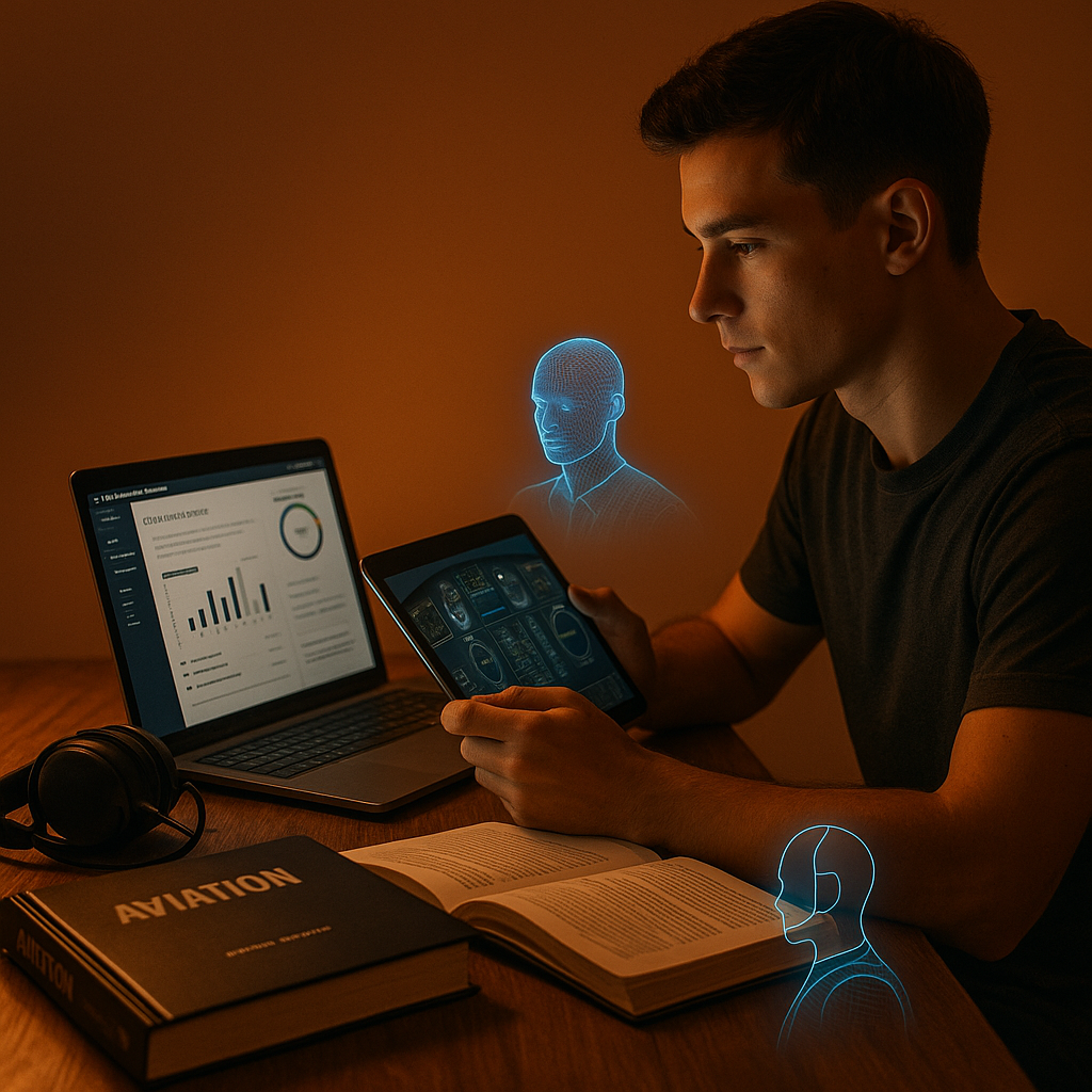 Pilot studying with PROFLY AI